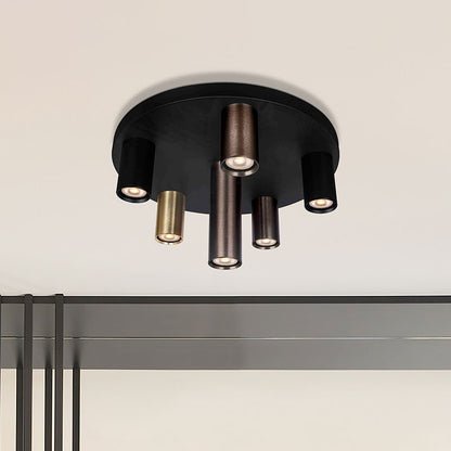 Кръгъл плафон SearchLight Tubes 50570-6BK