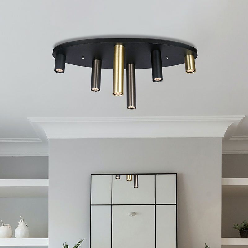 Кръгъл плафон SearchLight Tubes 50571-6BK