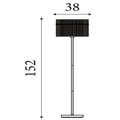 Лампион с абажур от опушено стъкло SearchLight Swizzle EU55626SM