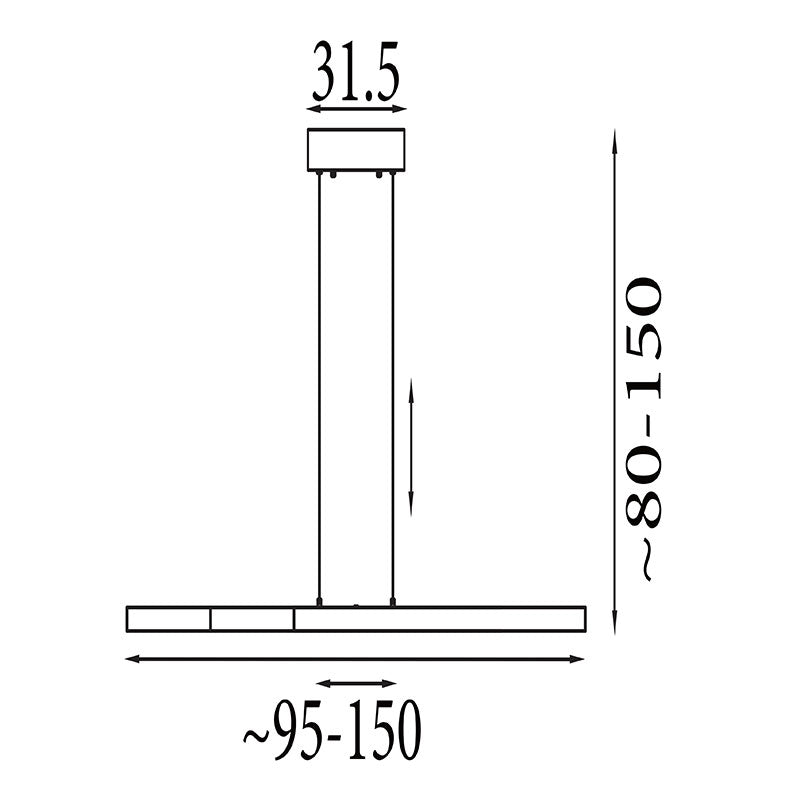 LED Линеен полилей цвят лате Searchlight  Linear 88520LT