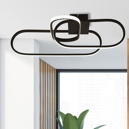 LED плафон SearchLight Clip 61774BK