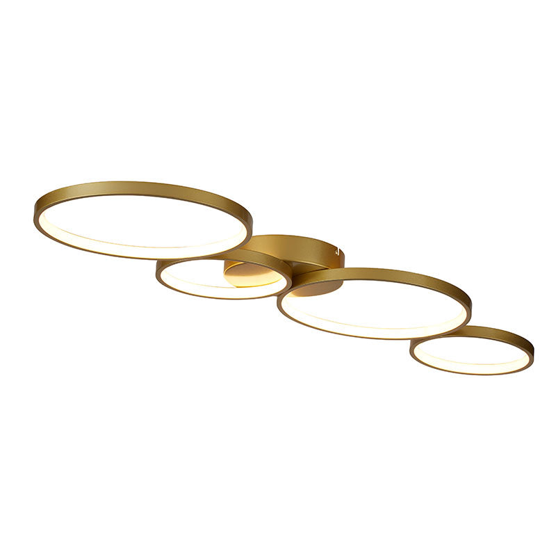 LED Плафон с четири ринга SearchLight Cirque 25772-4GO