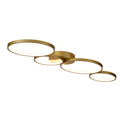 LED Плафон с четири ринга SearchLight Cirque 25772-4GO