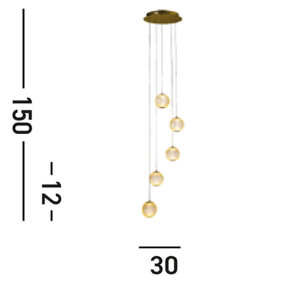 LED Полилей SearchLight Allure 51481-5SB