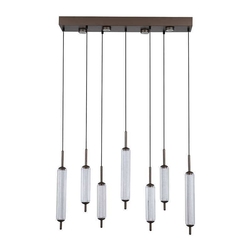 LED Полилей модерен цвят лате SearchLight Cattail 76210-7CL