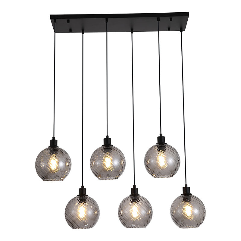 Линеен полилей черен с релефни стъкла SearchLight Radiance 44520-6SM