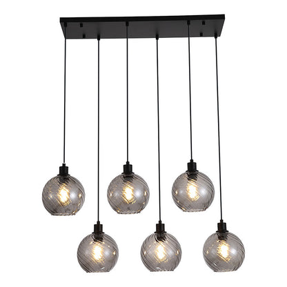 Линеен полилей черен с релефни стъкла SearchLight Radiance 44520-6SM