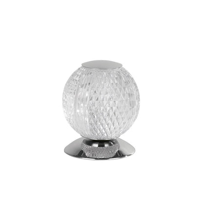 Настолна лампа хром метал и акрил SearchLight Allure EU51482CC