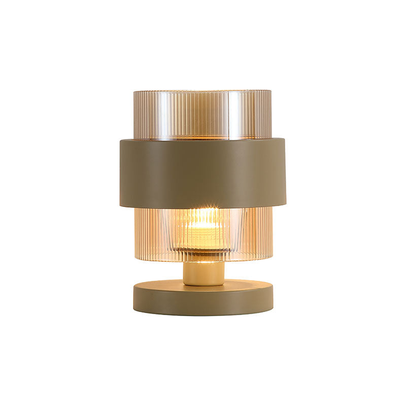 Настолна лампа с релефно стъкло SearchLight Royal EU82437-1SA