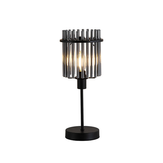 Нощна лампа черен метал и опушено стъкло SearchLight Swizzle EU55622SM
