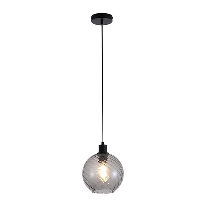 Пендел черен с релефно опушено стъкло SearchLight Radiance 44520SM