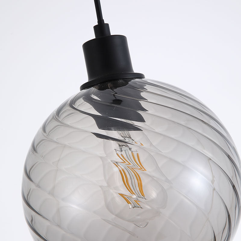 Пендел черен с релефно опушено стъкло SearchLight Radiance 44520SM