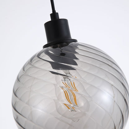 Пендел черен с релефно опушено стъкло SearchLight Radiance 44520SM