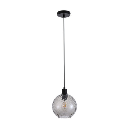 Пендел черен с релефно опушено стъкло SearchLight Radiance 44520SM