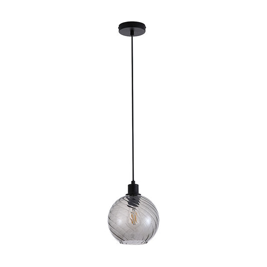 Пендел черен с релефно опушено стъкло SearchLight Radiance 44520SM