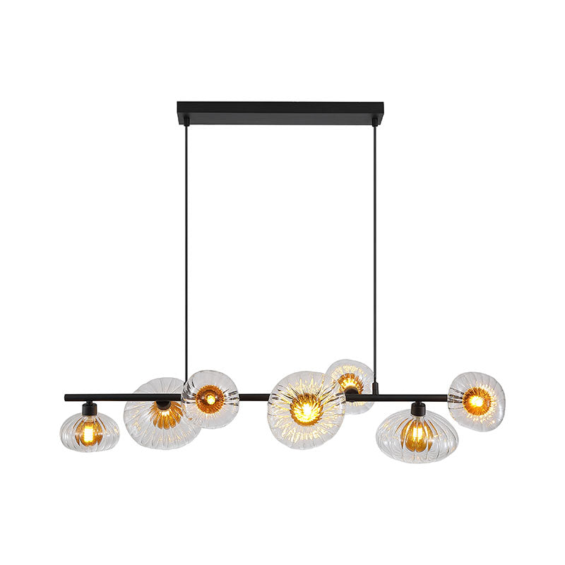 Полилей линеен с релефни стъкла SearchLight Sunbeam 24123-7BK