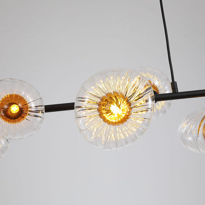 Полилей линеен с релефни стъкла SearchLight Sunbeam 24123-7BK