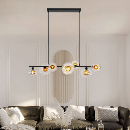 Полилей линеен с релефни стъкла SearchLight Sunbeam 24123-7BK