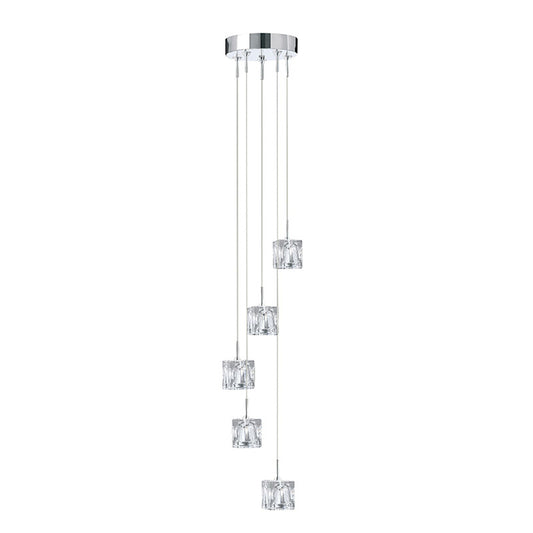 Полилей модерно осветление SearchLight ICE CUBE 6775-5-LED