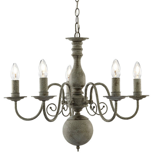 Полилей винтидж лампи SearchLight GREYTHORNE 2265-5GY