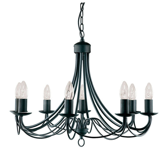 Полилей винтидж лампи SearchLight MAYPOLE 6348-8BK