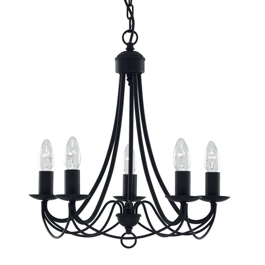 Полилей винтидж лампи SearchLight MAYPOLE 6345-5BK
