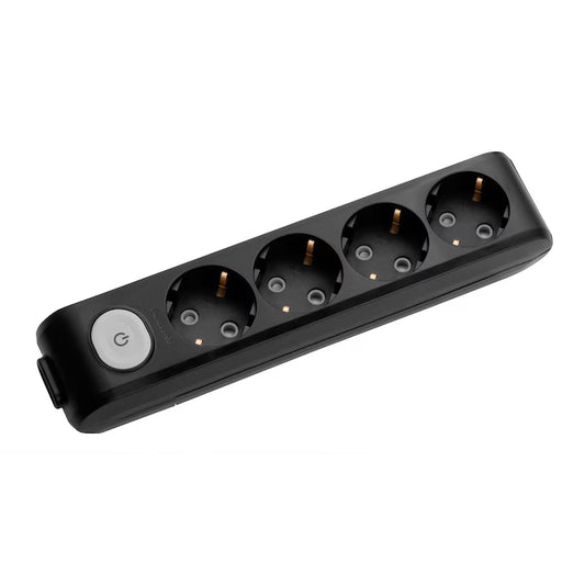 Разклонител Панасоник четворка без кабел+ключ черен WLTA0440-2BL