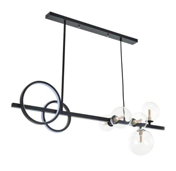 Полилей Helix, черен, led 18w 3000k+5xg9, 2419 BK