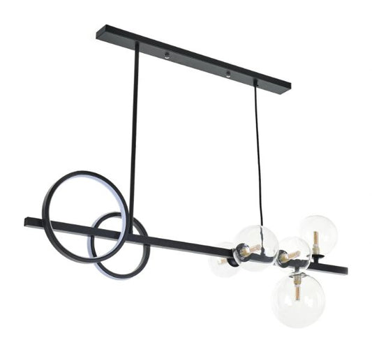 Полилей Helix, черен, led 18w 3000k+5xg9, 2419 BK
