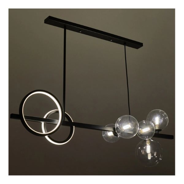 Полилей Helix, черен, led 18w 3000k+5xg9, 2419 BK